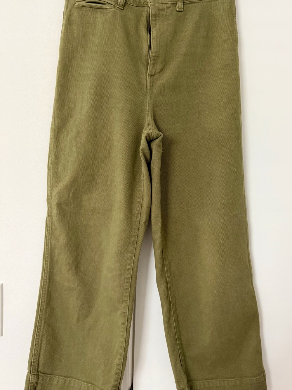 Quince Women's Stretch Cotton Twill Wide-Leg Crop Pants